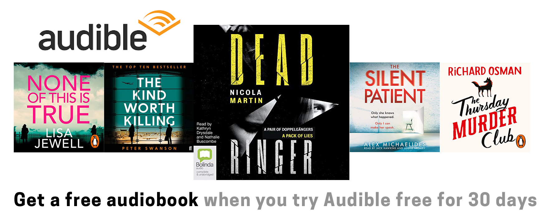 Free audiobook when you sign up for Audible
