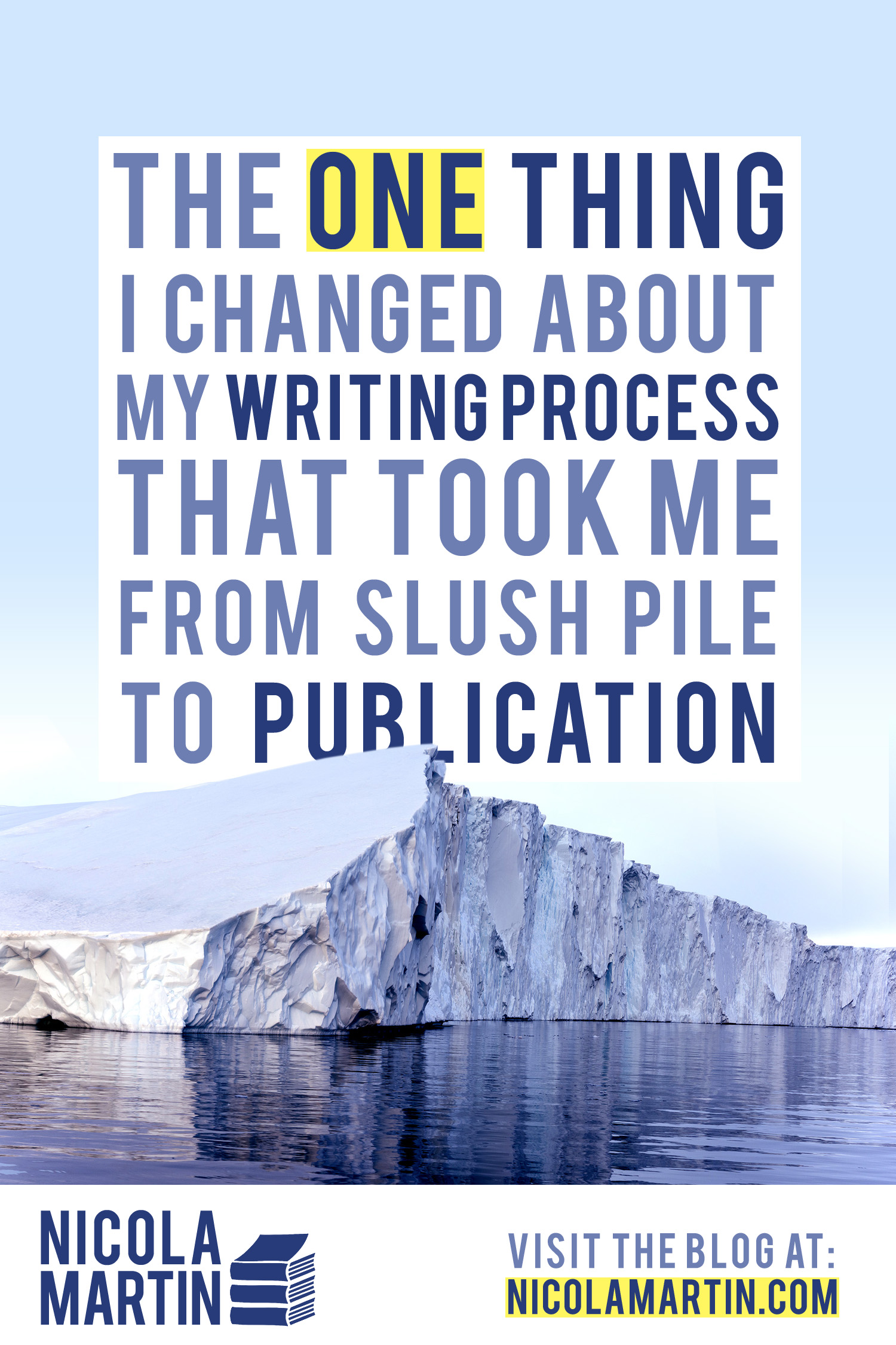 The one thing I changed about my writing process